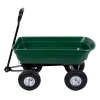 Manufacturer Custom Wholesale Green Garden Cart Wheelbarrow  Dump Lawn Cart