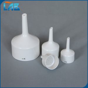 Manufacturer High Quality Supplier Lab Porcelain Ware Ceramic Funnels with perforated filter disc glazed