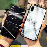 Marble Pattern Tempered Glass Case For iPhone X 10 8 7 Soft edge Full Glass Marble Phone Case For iPhone 7 8 Plus 6 6s Cover