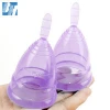 Medical Grade Transparent Ladies Silicone Menstrual Cup recycled collapsible Flexible Female Hygiene Lady Cup