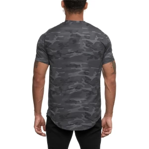 Men Camo Sport Shirt Compression Slim Fit Running T-shirt Men Fitness Tops Sport Short Sleeve Workout Gym TShirt