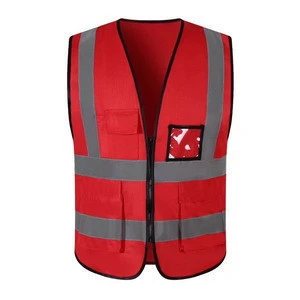 Men&#039;s  Outdoor Vest Waistcoat  Volunteer Promotional Advertising Vest with Reflective Stripe