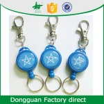 mini 20mm/25mm car key pull reel badge holder durable stainless steel wire