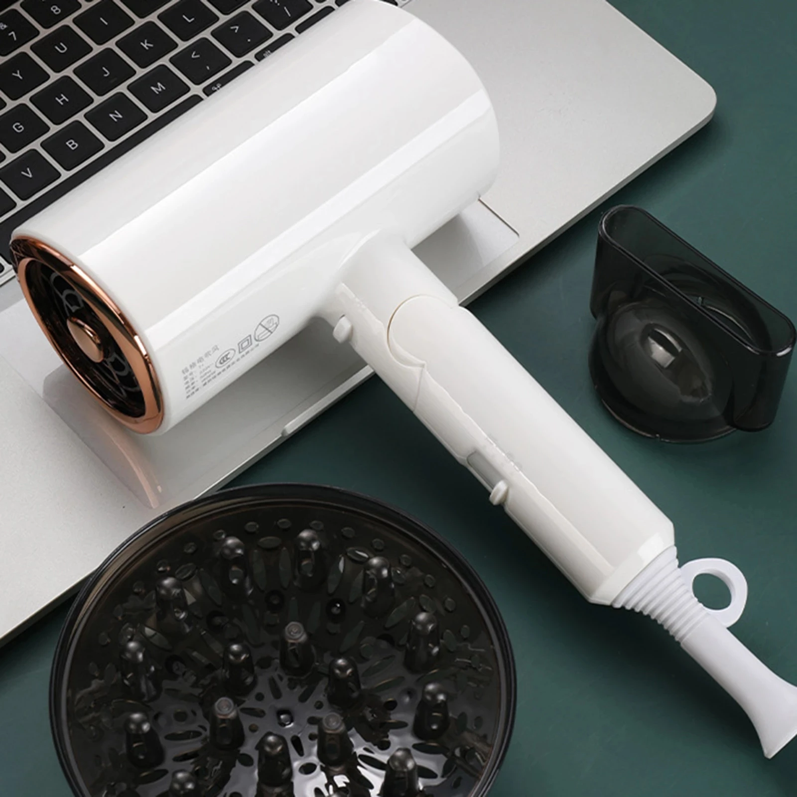 Mini travel hair dryer Compact folding handle hair dryerhot and cold speed settingsafety protection