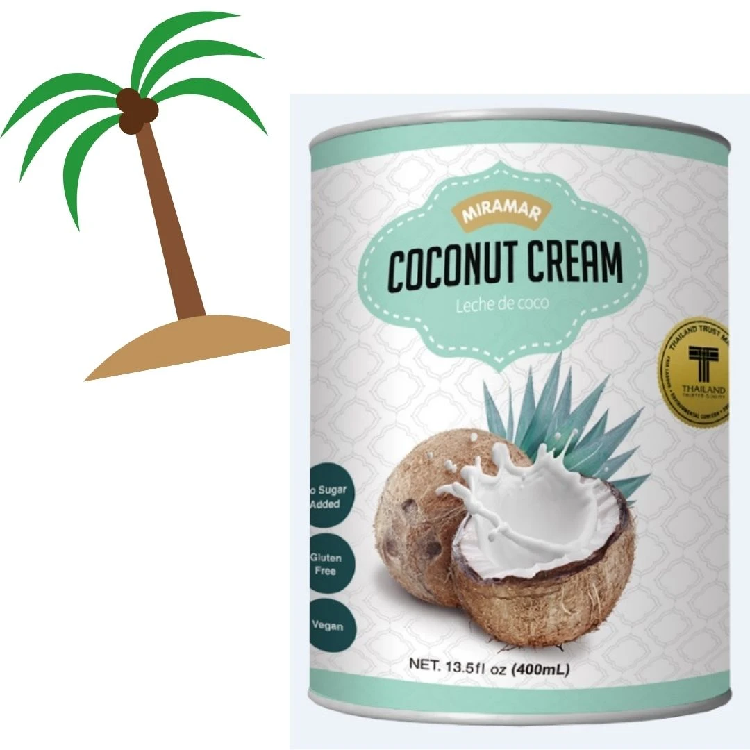 Miramar 400ML Unsweetened Coconut Milk and powder Simple Ingredients for cooking use