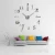Import Mirror digital clock round shape letter quartz  home hotel use large acrylic wall clock from China