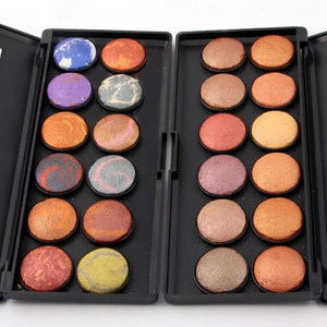 MISS ROSE Professional Long-lasting Nude Matte Eyeshadow Pigment Powder Make Up 3D Baked 12-Colors Eyeshadow Palette