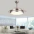 Modern Decorative Acrylic Lampshade Hidden Blades Simple LED Ceiling Fan With Light Remote Control