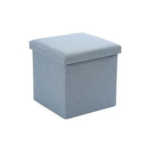 Modern living room foldable fabric storage ottoman bench footrest stool