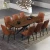 Import Modern luxury dining room furniture marble top 6 seaters wooden dining tables and chairs set from China
