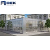 Modern Transparent Automatic Aluminum Frame Glass Panel Vertical Bifold Garage Door With Remote Control