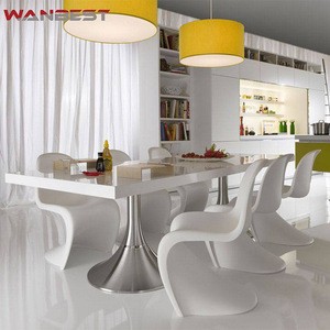 Modern Unique Marble Top 8 Seater Restaurant Furniture Fast Food Shop Cafe Dining Table Set