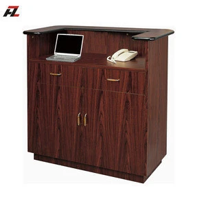 modern wood hotel reception counter design furniture