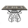Mosaic Console table with wine bottle rack