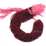 Mozambique Garnet Gemstone Faceted Rondelle Loose Beads