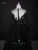 Import Mysterious black frocks feather decoration fish cut evening dress with detachable skirt from China