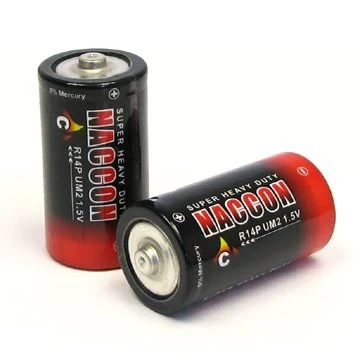 Naccon High Power R14p 1.5V Um2 Heavy Duty Battery for Camera Toys Carbon Zinc C Size Batteries