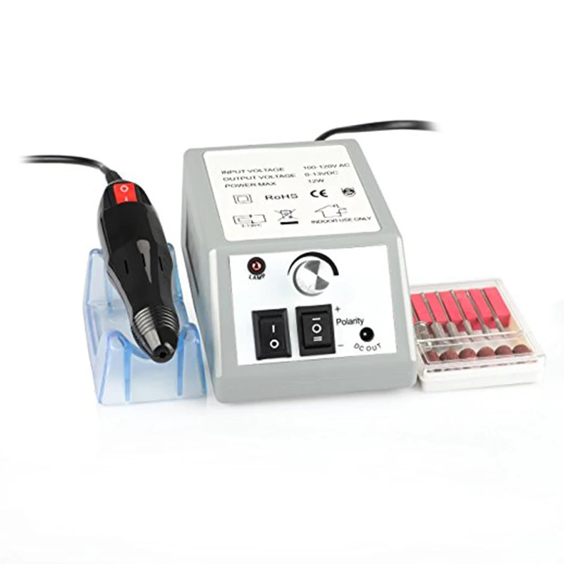 Nail Art Equipment Cordless Rechargeable Electric Nail File Drill Machine Pedicure Set with Display