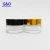 Import Natural 5g 15g 30g 50g 100g frosted glass cream jar with brown bamboo lid in stock from China