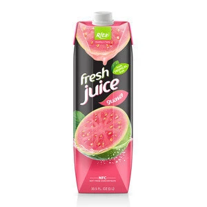 Natural Fruit Juice Brands Pink Guava Juice Drink in 1L box