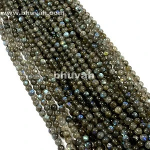 Natural Labradorite Round Ball Faceted Loose Beads Strand Husband Gift 3-4mm 13"