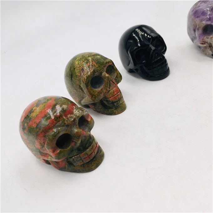natural polished crystal skulls ghost head crystal quartz craft skulls for decoration