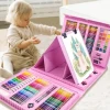 New 208 Pieces Drawing Art Supplies kids painting Stationery Set Pencil Set Drawing Art Sets for Watercolor