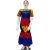 Import New arrival African style high quality wax fabric long dress from China
