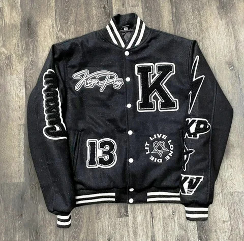 New arrival factory wholesale high street college team men varsity baseball jacket custom embroidery logo letterman jackets