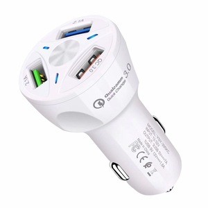 New Arrival fast charge QC 3.0 smart Car Charger with 3 USB Outputs