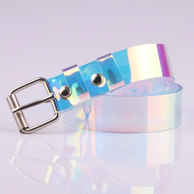 New Arrival Kid Belts, Colorful Transparent Plastic Belts, Iron Buckle Belts