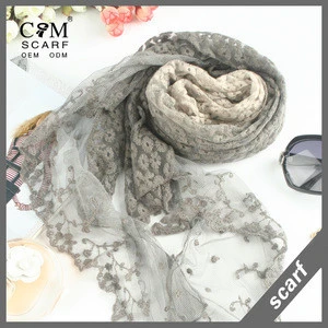 new arrival ladies fashion embroidery lace scarf neckwear