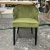 Import New design black wood leg green velvet restaurant dining chair from China