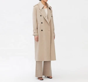 New Design  Size Cashmere Coat Winter Women Warm Fashion Belt Coat Long Wool Coats
