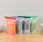 New Designs Leakproof 500ml Reusable Silicone Food Storage Bag