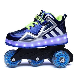 New fashion removeable children lighting in line skate shoes funky shoes for girls