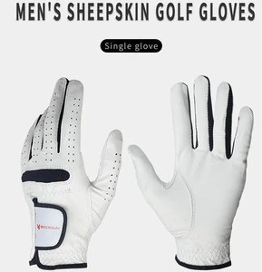 New hot sale high quality unique sheep skin professional all weather mens wholesale custom golf gloves