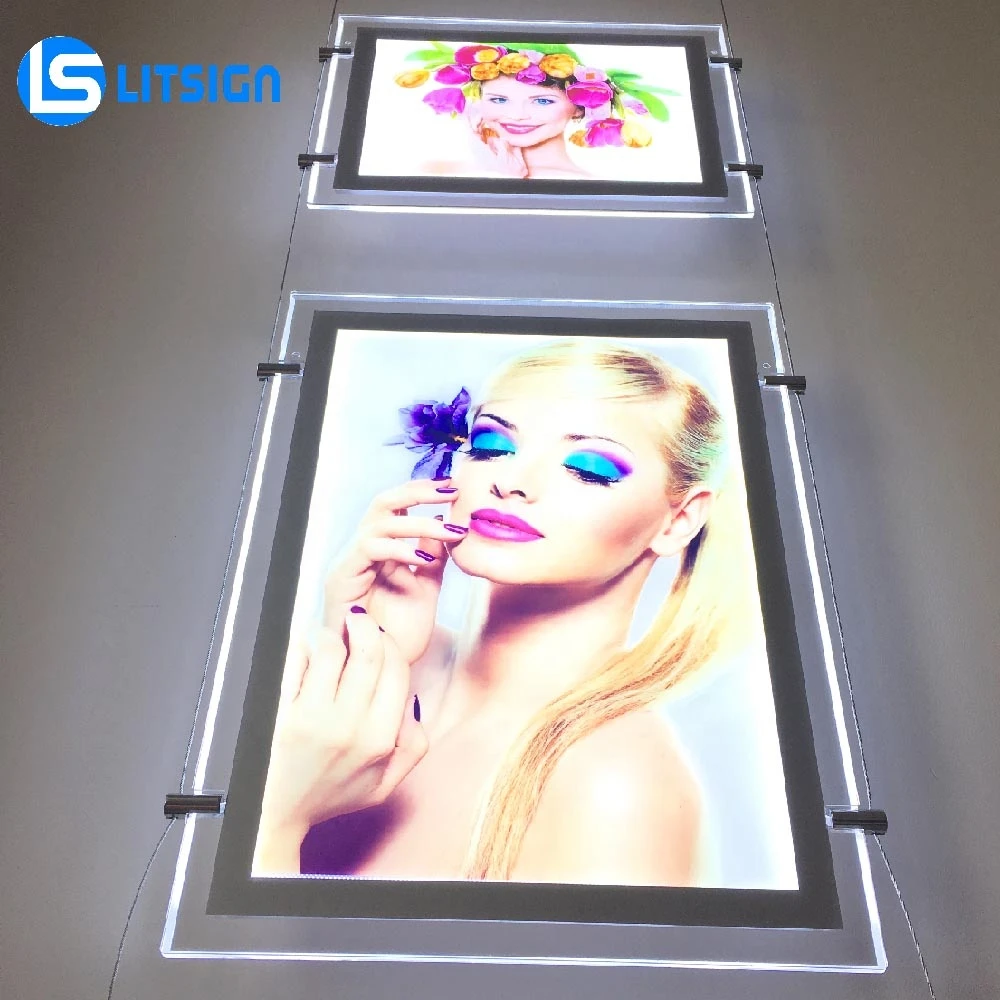 new inventions 2021 advertising acrylic picture frame indoor light panel led poster displays