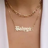 New Jewelry Creative Personality Letter Babygirl Doubal Chain Necklace