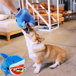 New Pet Products Interactive Tug Shark Lion Plush Dog Toys