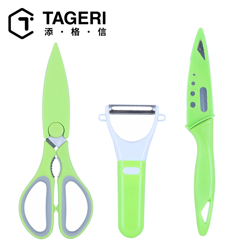 New Product 2020  Kitchen Accessories Eco-Friendly Stainless Steel Fruit Vegetables Tool Plastic Peeler Knife Set