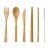 Import New Product BPA Free Eco Friendly Bamboo Wood Serving Spoon Cutlery Set with Toothbrush from China