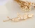 Import New Simple Wholesale Hair Clip Women Metal Pearl Leaf Hairpin from China