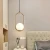 Import Nordic Glass Ball Chandeliers Pendant Lights Vintage Hoop Gold Modern LED Rope Hanging Lamp for Living Room Home Decor Luminaire from China