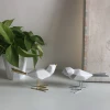 nordic resin geometric marble bird statue crafts home decoration resin abstract bird sculpture