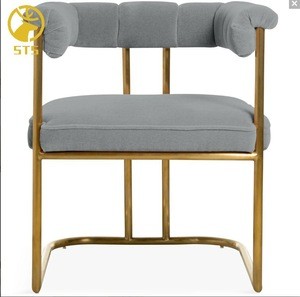 Nordoc Style gold stainless Steel legs grey/ black Velvet Dining Chair Restaurant chair cafe shop armchair  Multiple Colors