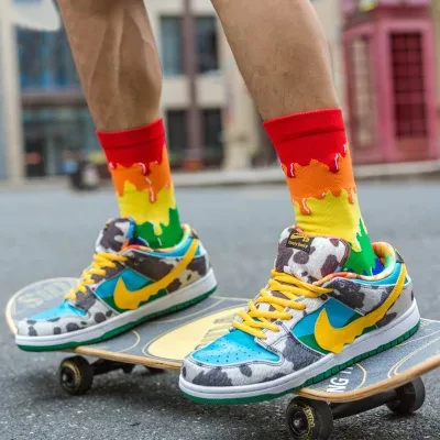 Nylon / Cotton / Spandex Men?s Casual Scooter Socks Can Be Customized