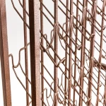 oem home decoration wave metal  wire standing wine display bottles rack