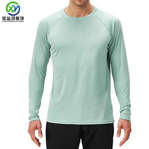Oem Services Mens fishing shirt Solid long sleeve t shirt With Your Logo Design Outdoor UPF 50 Fishing shirt