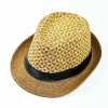 OEM Wholesale Summer Trilby Fashion Panama Sun Hat Mens Straw Fedora Hat